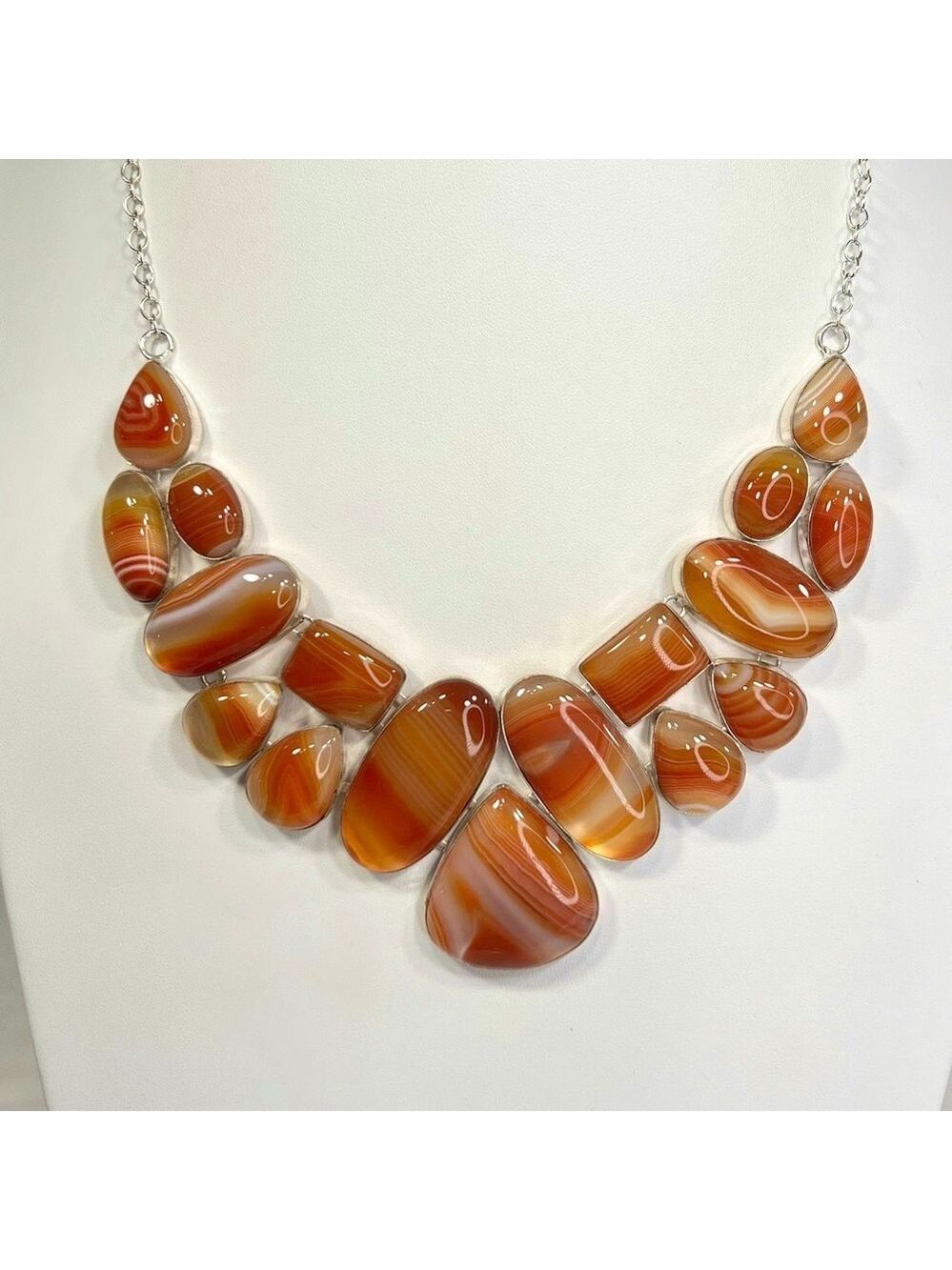 Sardonyx 925 Large Gemstone Necklace